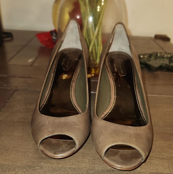 Coach Kellen "C" Peep Toe Wedges - Picture 9 of 9